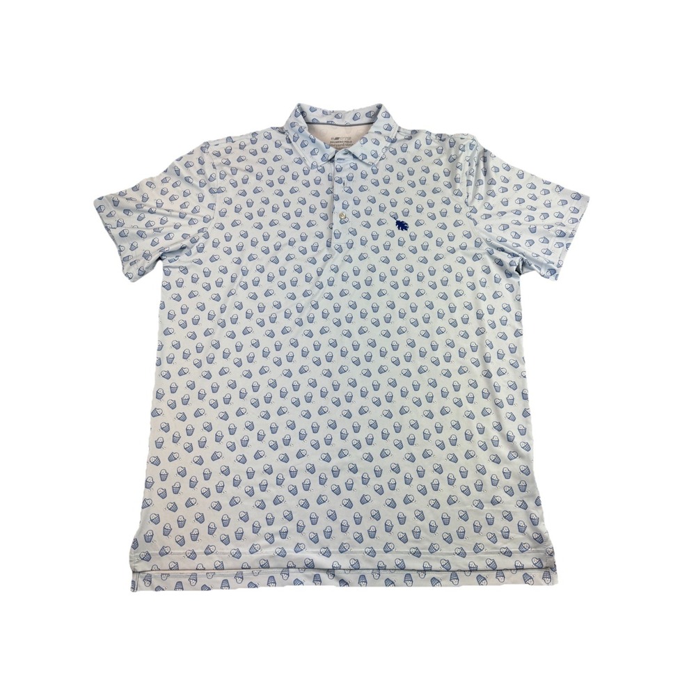 Vineyard Vines Mens Palmero Polo OTG Golf Ball Bucket Print Blue Large L